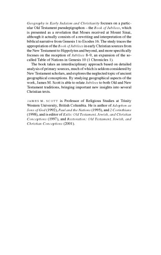 Geography in Early Judaism and Christianity: The Book of Jubilees (Society for New Testament Studies Monograph Series)