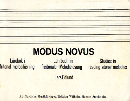 Modus Novus : Studies in Reading Atonal Melodies