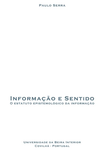 Informacao e sentido : o estatuto epistemologico da informacao