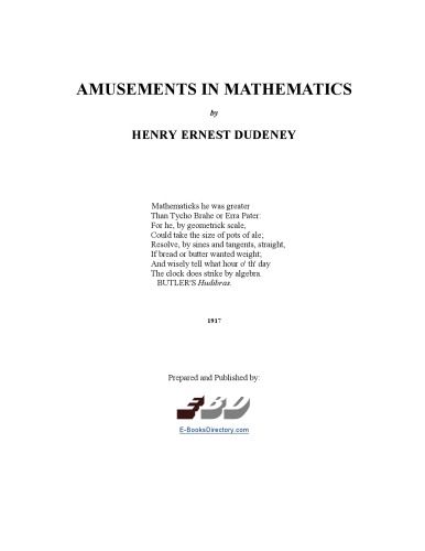 Amusements in mathematics