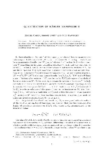 Quantization of Kaehler manifolds II