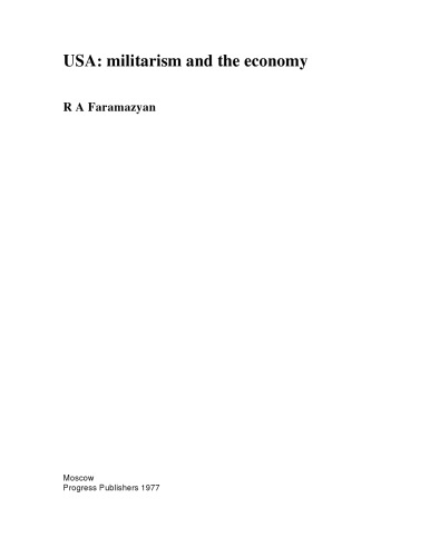 USA: Militarism and the Economy (Current international problems)