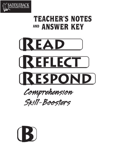 Read Reflect Respond B Answer Key (Read Reflect Respond)