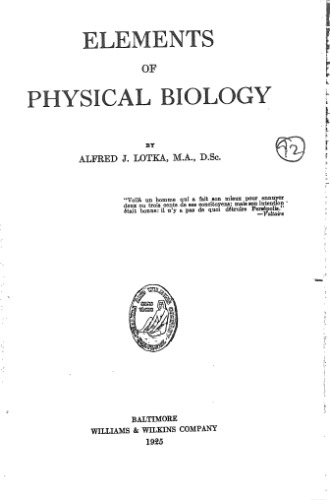 Elements of Physical Biology