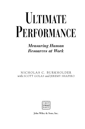 Ultimate Performance: Measuring Human Resources at Work
