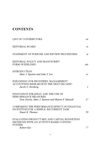 Advances in Management Accounting, Volume 13 (Advances in Management Accounting)