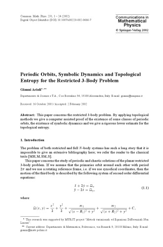 Communications in Mathematical Physics - Volume 231