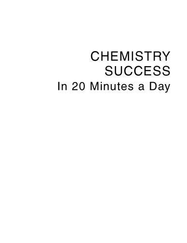 Chemistry Success in 20 Minutes a Day (Skill Builders)