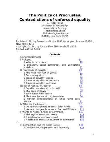 The Politics of Procrustes: Contradictions of Enforced Equality