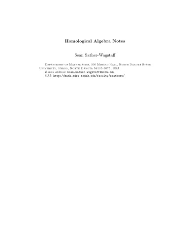 Homological Algebra Notes