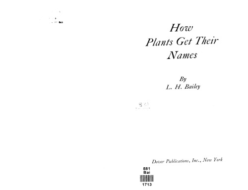 How Plants Get Their Names