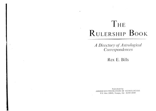 The Rulership Book