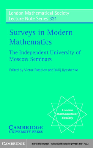 Surveys in Modern Mathematics - The Independent University of Moscow Seminars