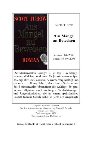 Aus Mangel an Beweisen: Roman