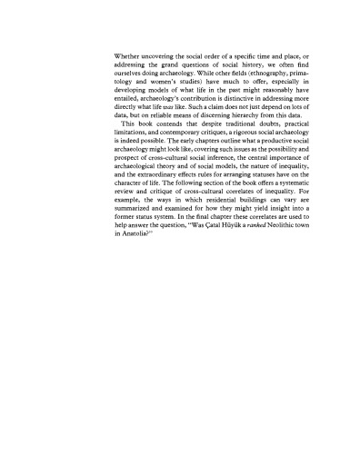 The Archaeology of Rank (New Studies in Archaeology)