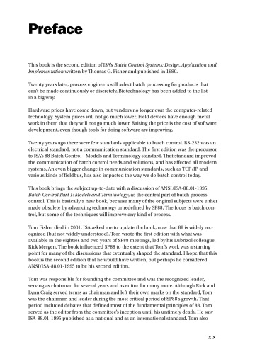 Batch Control Systems: Design, Application, and Implementation