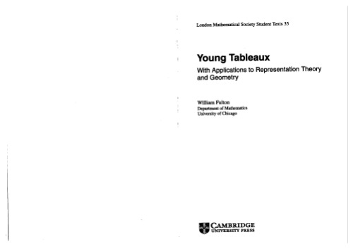 Young tableaux, with applications to representation theory and geometry [no pp. 46-47]