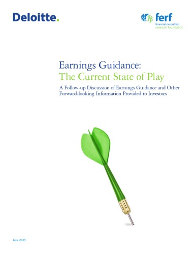 Earnings Guidance : the Current State of Play, a Follow-up Discussion of Earnings Guidance and Other Forward-looking Information Provided to Investors