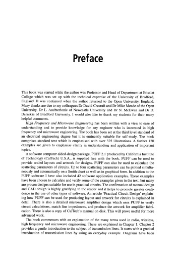 High Frequency and Microwave Engineering