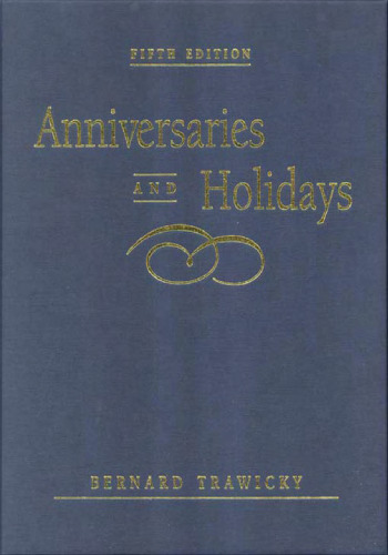 Anniversaries and Holidays