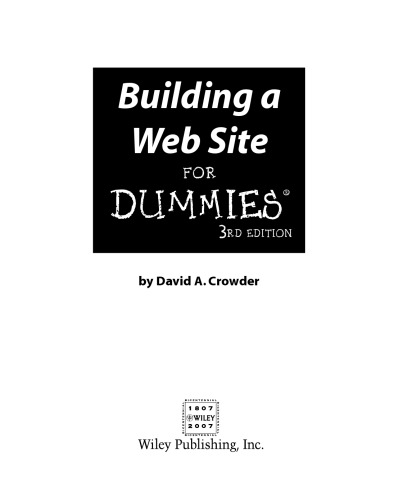 Building a web site for dummies