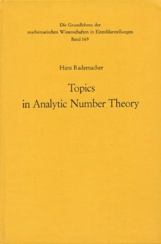 Topics in Analytic Number Theory