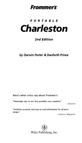 Frommer's Portable Charleston  (2005) (Frommer's Portable)