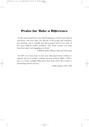 Make a Difference: A Spectacular Breakthrough in the Fight Against Poverty