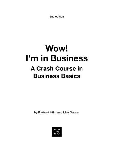 Wow! I'm in Business: A Crash Course in Business Basics