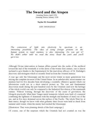 The Sword  and the Atopen