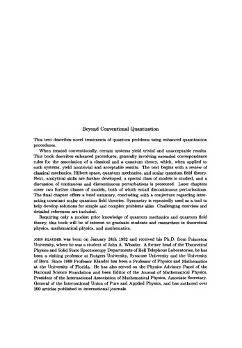 Beyond Conventional Quantization