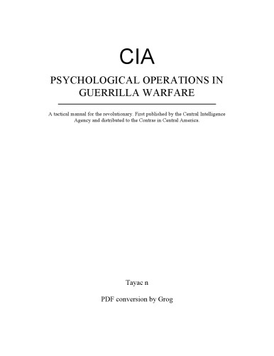 Psychological Operations In Guerrilla Warfare