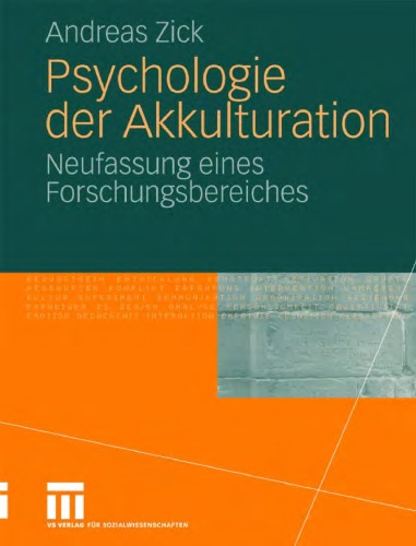 Psychologie der Akkulturation: Neufassung eines Forschungsbereiches