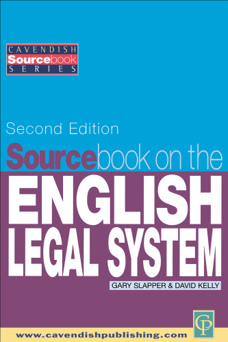 English Legal System (Sourcebook)