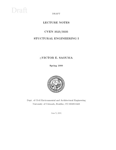 Lectures in Structural Engineering Part I