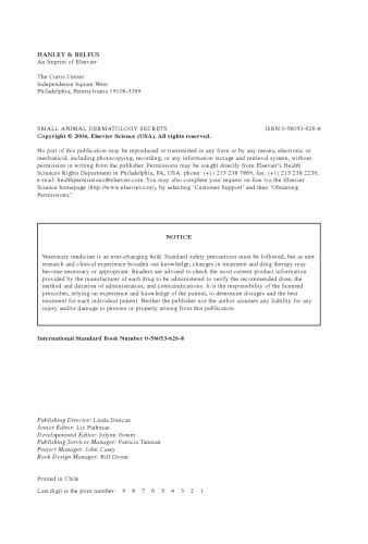 Small Animal Dermatology Secrets