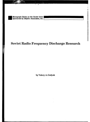 Soviet Radio Frequency Discharge Research