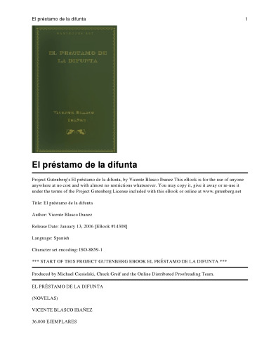 El prestamo de la difunta