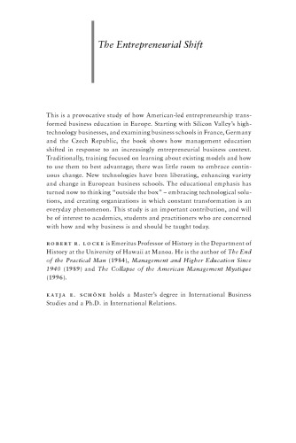 The Entrepreneurial Shift: Americanization in European High-Technology Management Education