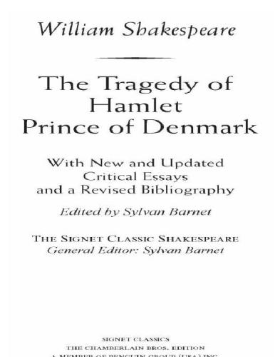 The Tragedy of Hamlet: Prince of Denmark