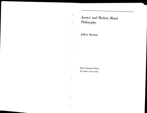 Justice and Modern Moral Philosophy