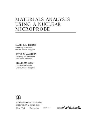 Materials Analysis Using a Nuclear Microprobe