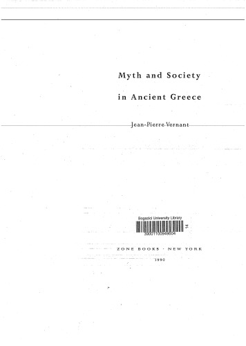 Myth and Society in Ancient Greece