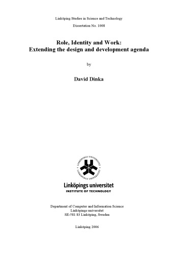 Role, identity and work : extending the design and development agenda