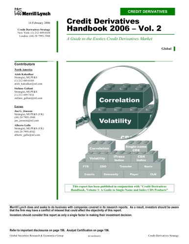 Credit Derivatives Handbook - Volume 2