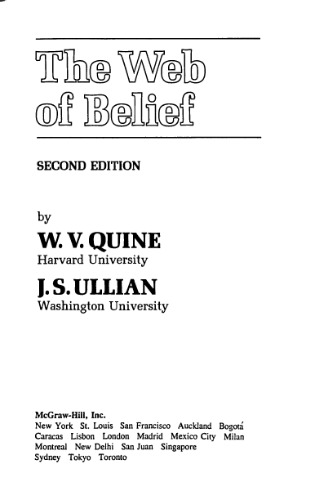 The Web of Belief