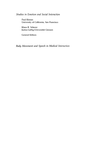 Body Movement and Speech in Medical Interaction