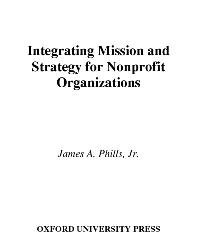 Integrating Mission and Strategy for Nonprofit Organizations