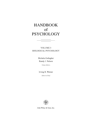 Handbook of Psychology, Biological Psychology