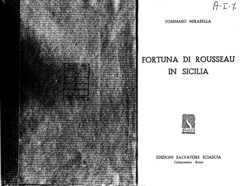 Fortuna di Rousseau in Sicilia